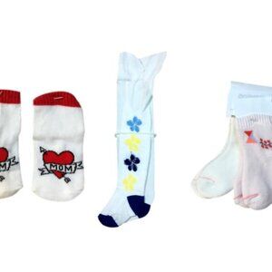 New Gymboree Baby Socks, 0-3M, 3 pairs and Tights, NB